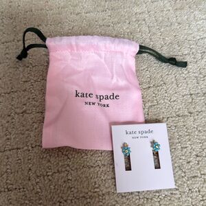 Turquoise Kate Spade Flower Earrings